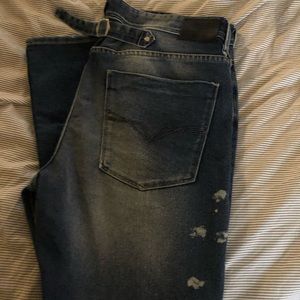 Men’s Guess tapered cropped denim jeans